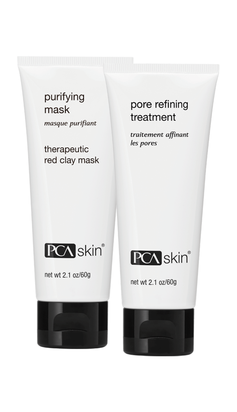 Purifying Mask - Therapeutic red clay mask (net wt 2.1 oz/60g tube); Pore Refining Treatment (net wt 2.1 oz/60g tube)
